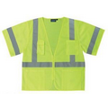 S663 Aware Wear ANSI Class 3 Mesh Hi Viz Orange Vest w/ Zipper (Medium)